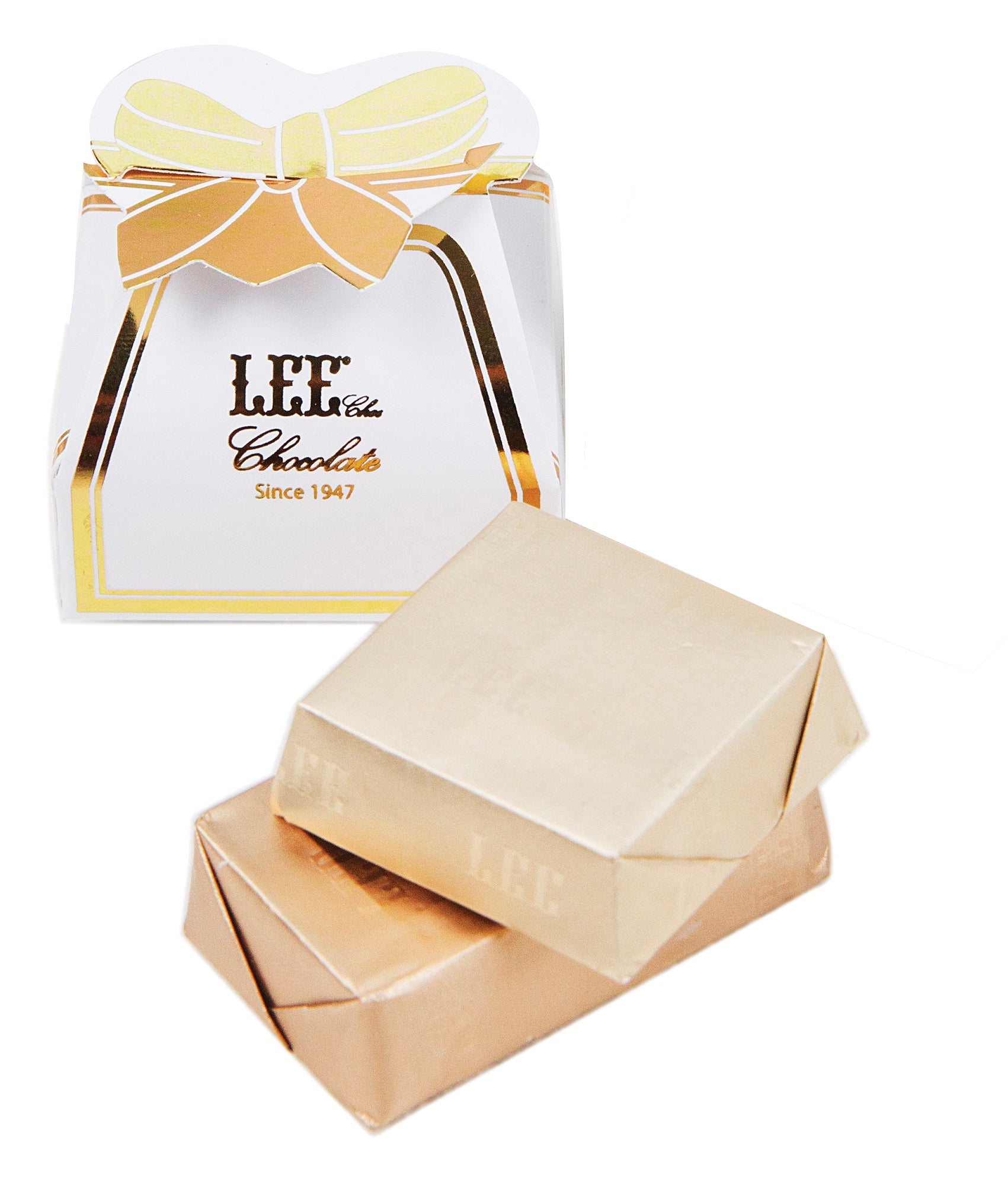 Goldene Herz-Geschenkbox